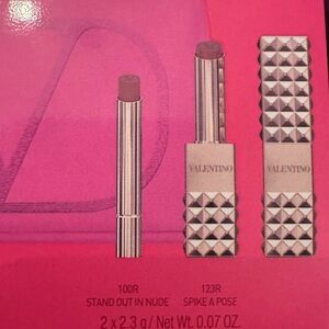 Valentino Nude and Pink Lipstick Duo